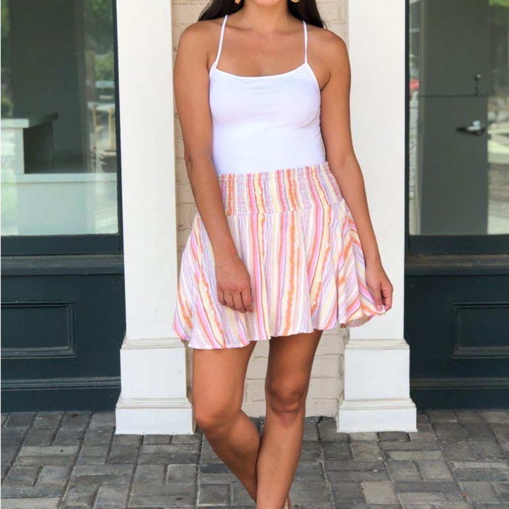 Karlie West Lane Skort in Pastel Stripes, L